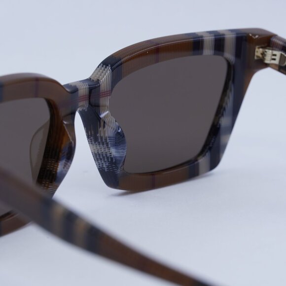 Burberry BE4392U 396673 Sunglasses Check Brown Frame, Brown Lenses main image 7